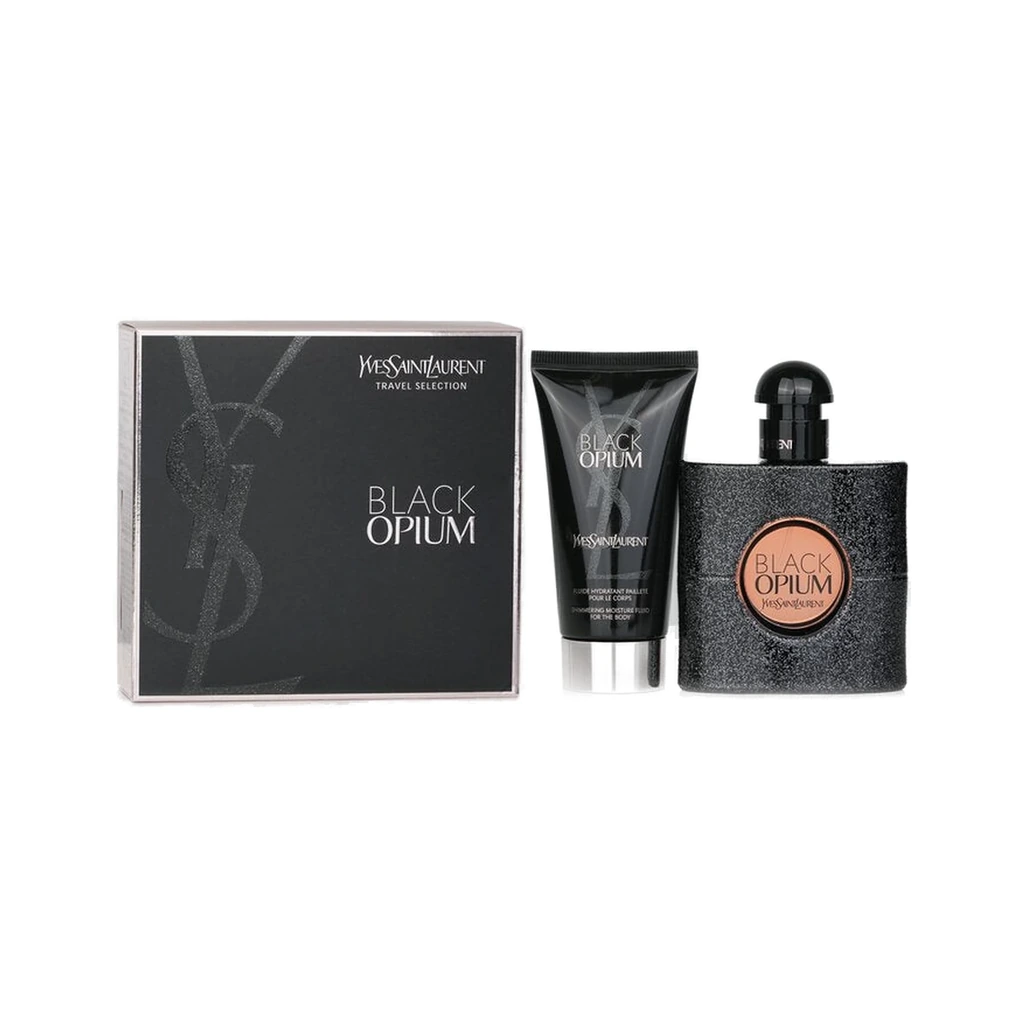 Black Opium Travel Duo Eau De Parfum Spray 50 ml & Shimmering Body Lotion 50 ml