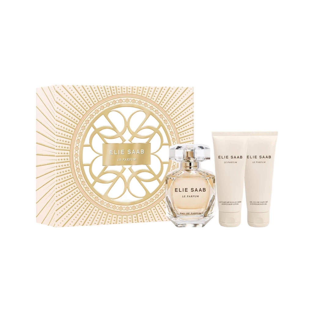 Elie Saab Le Parfum Eau De Parfum Spray 90 ml & Body Lotion 75 ml & Shower Gel 75 ml
