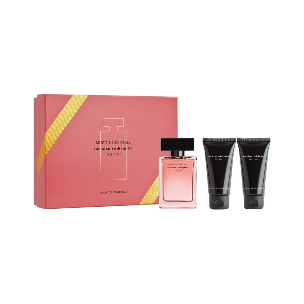 Narciso Rodriguez Musc Noir Rose Eau De Parfum 50 ml & Body Lotion 50 ml & Shower Gel 50 ml