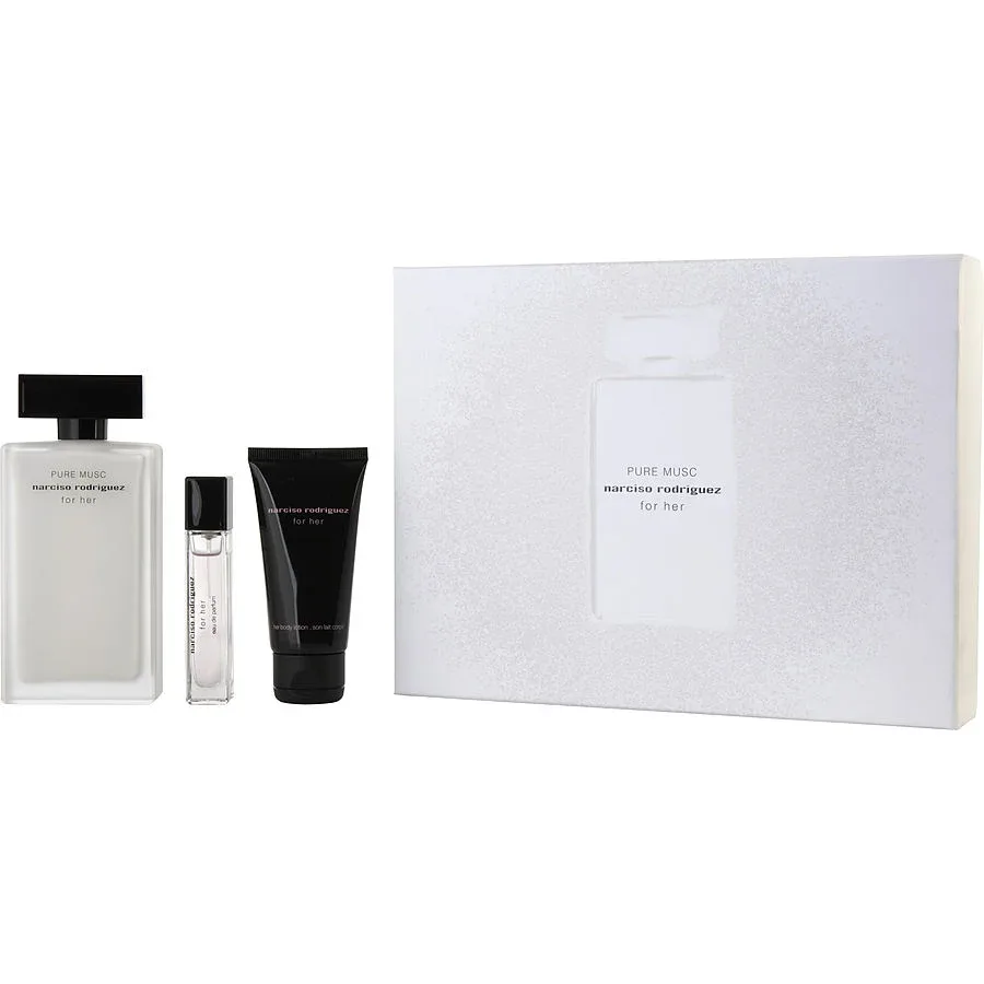Narciso Rodriguez Pure Muscwomen Eau De Parfum  100 ml & Body Lotion 50 ml & Eau De Parfum Spray 10 ml Mini